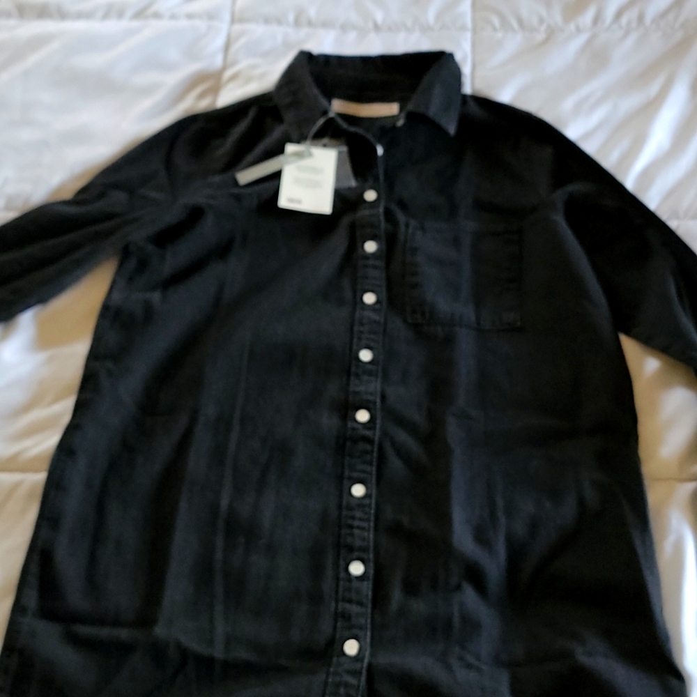 NWT Asos Petite black denim dress